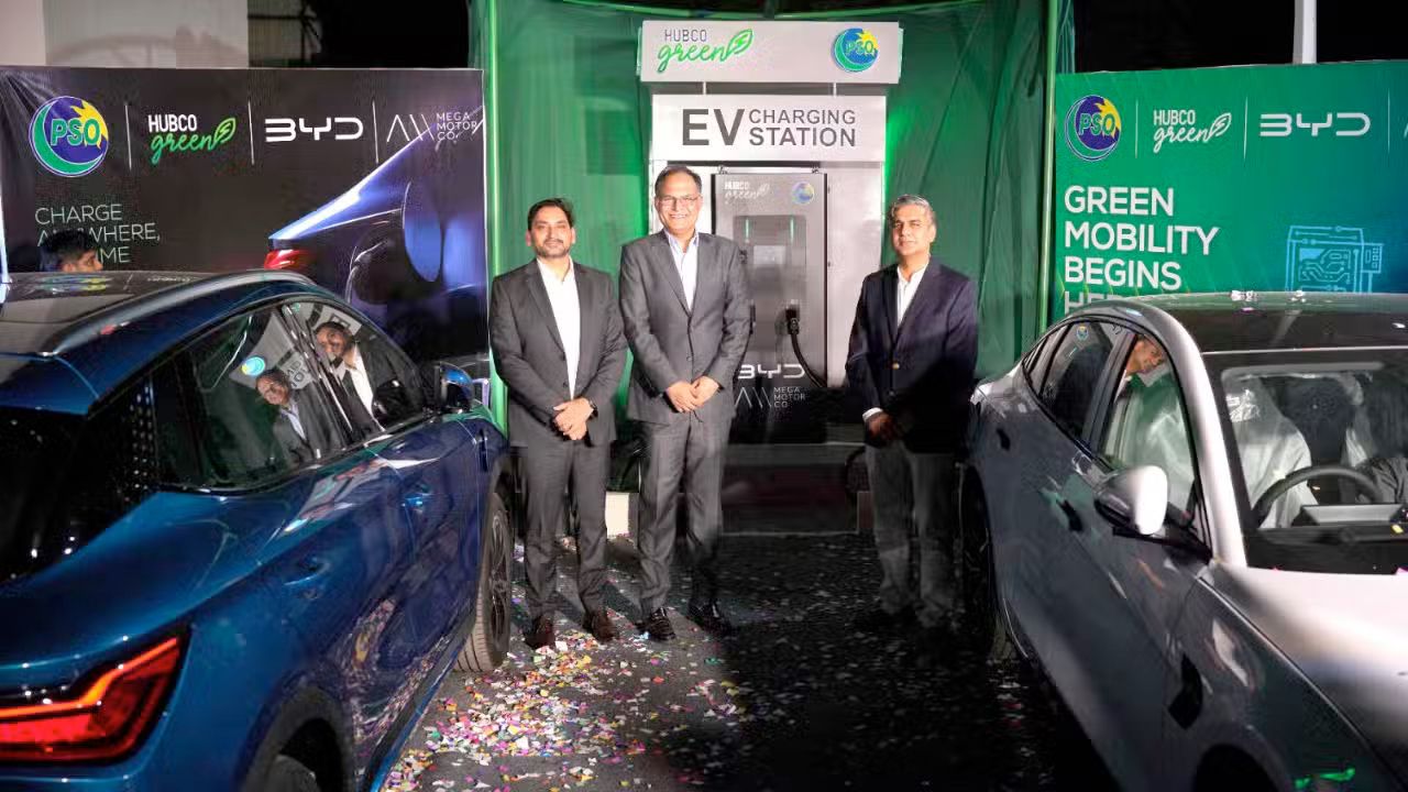 HUBCO Green and PSO Launch Pakistan’s First NEV Charging Station on M-2, Ushering in a New Era of Electric Mobility