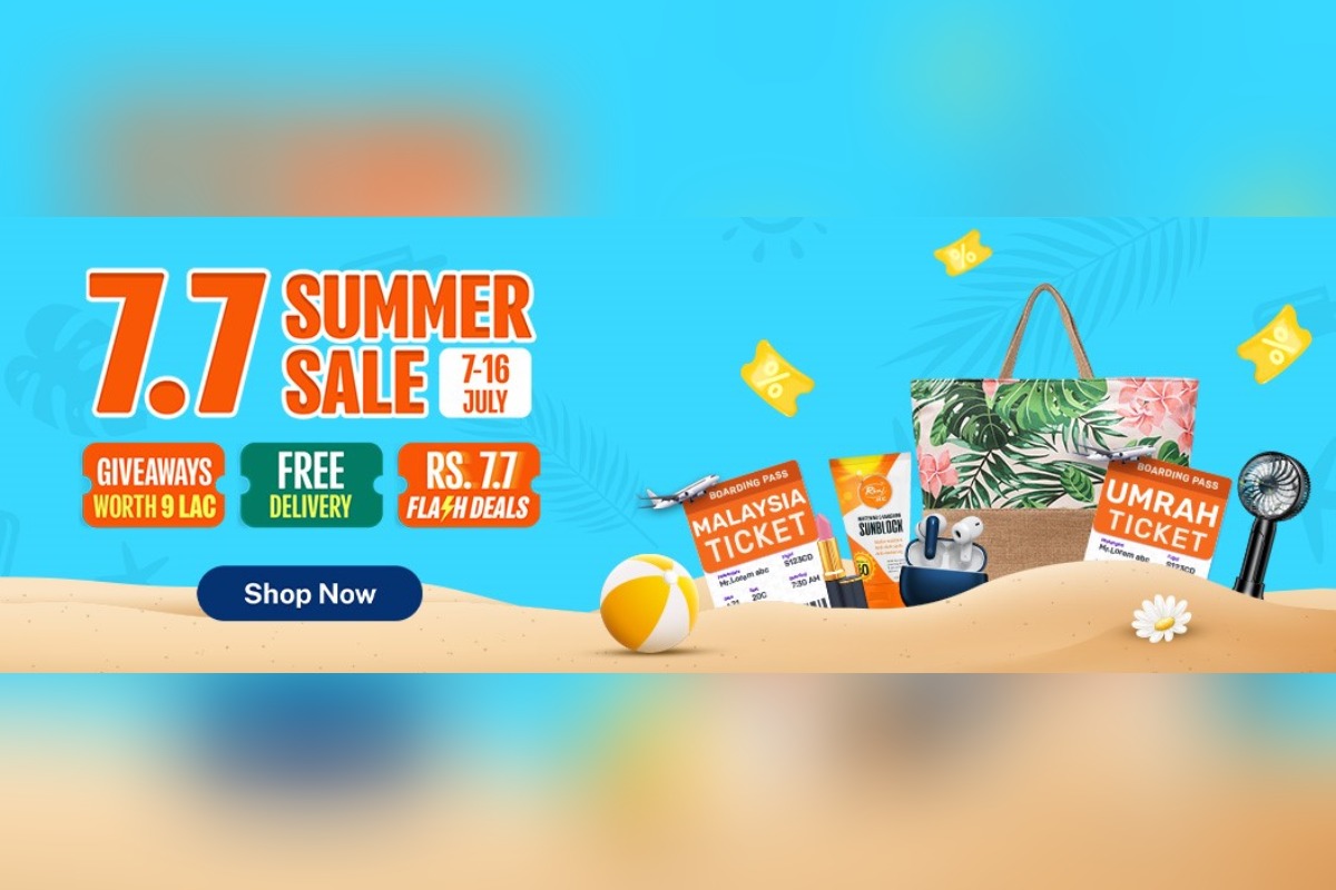 Daraz Pakistan’s 7.7 Summer Sale brings the heat with the hottest prices, flash deals and Rs. 9 lacs worth of giveaways