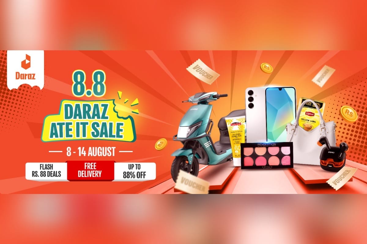 Daraz 8.8 Ate It Sale brings Pakistan’s top brands together for a week of unmissable deals