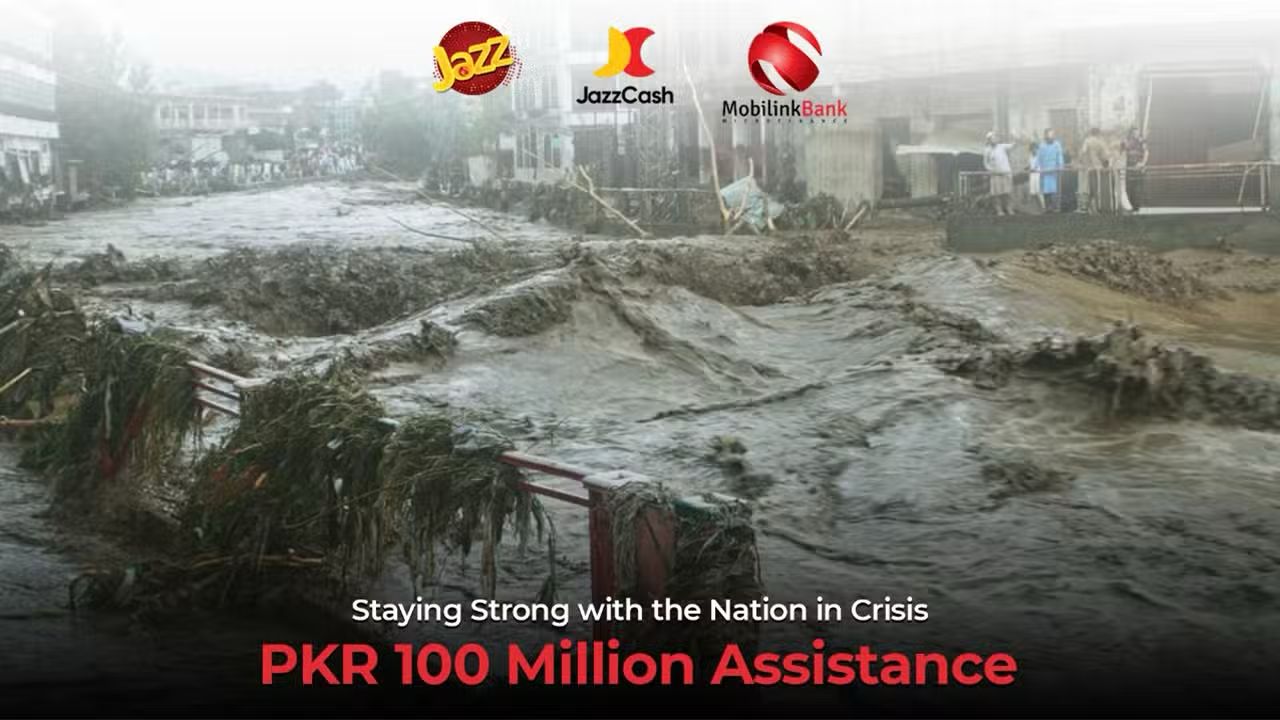 Jazz, JazzCash, and Mobilink Bank Commit PKR 100 Million to Flood Relief and Rehabilitation