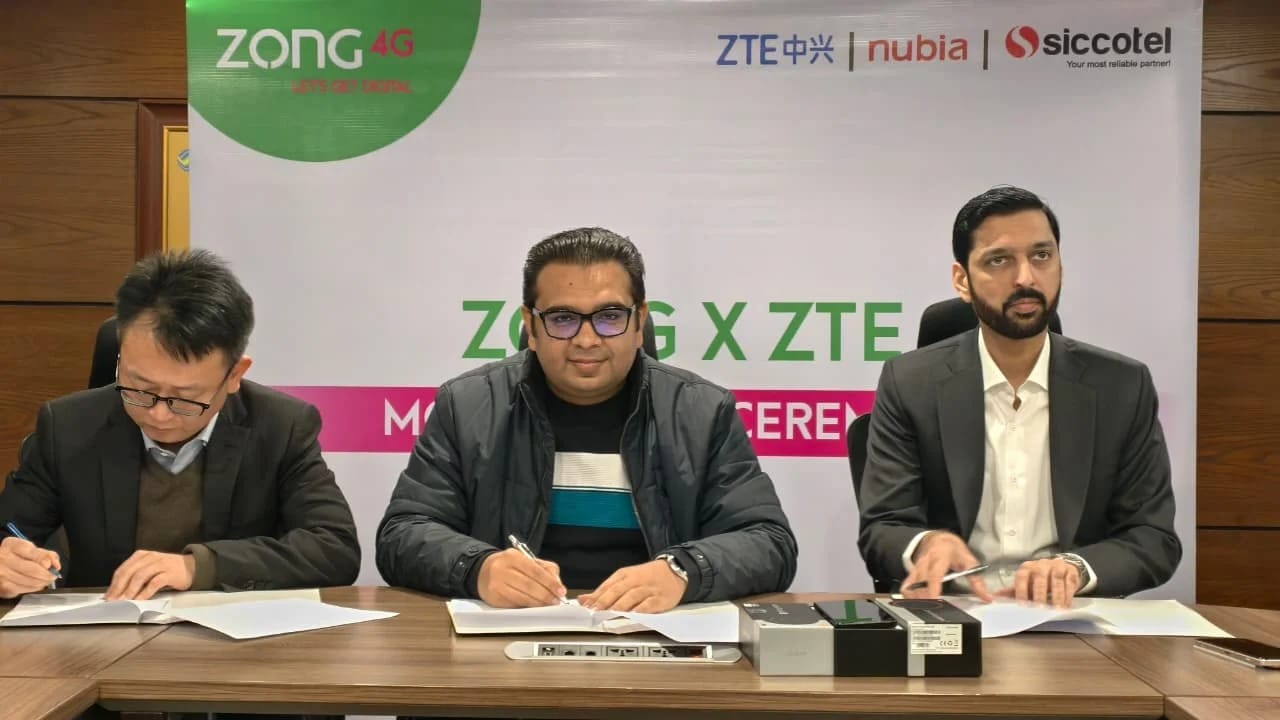 Zong Partners with ZTE & Siccotel to Drive Affordable 5G Access in Pakistan