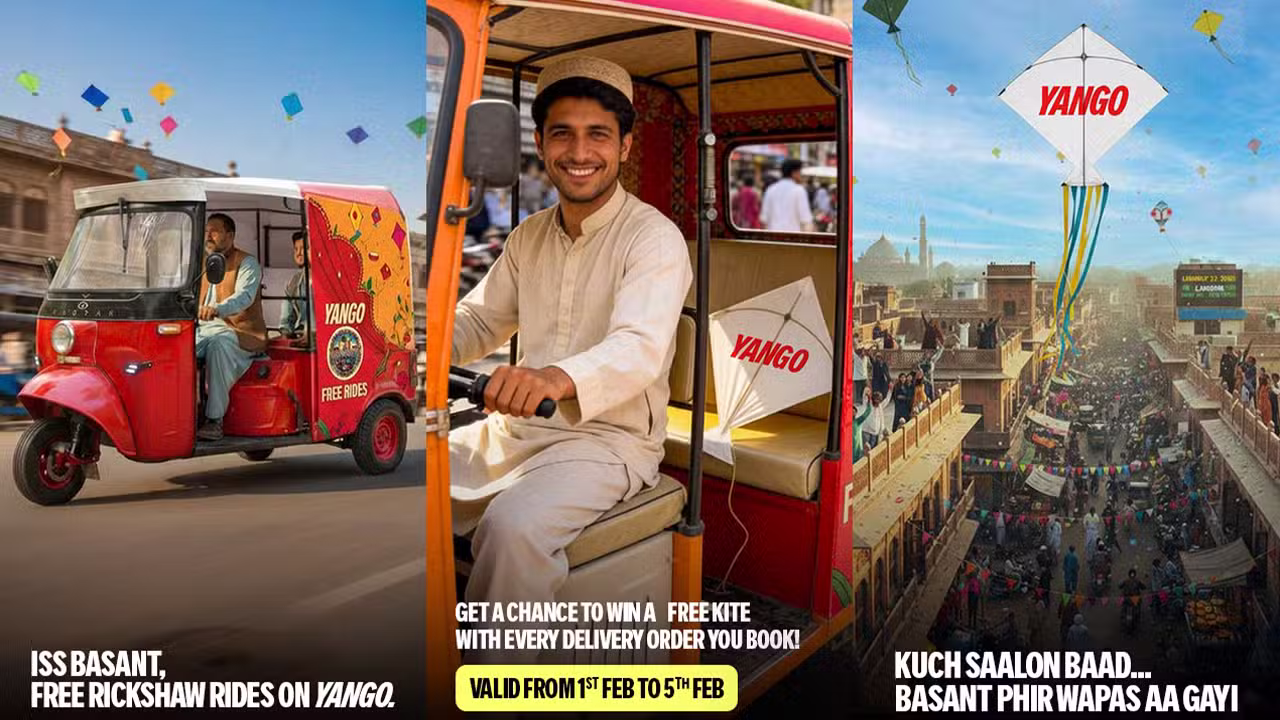 Yango Pakistan Paints Lahore in Colour with Free Rickshaw Rides & Deliveries for Basant