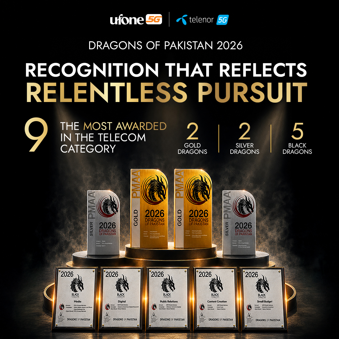 Ufone and Telenor Pakistan secure nine awards at Dragons of Pakistan 2026